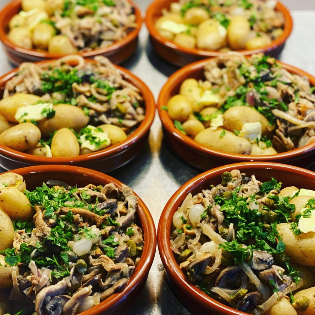 Paddenstoelen au vin (v)