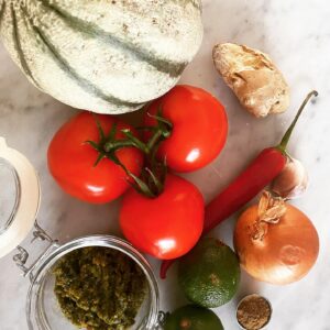 Cantaloupe-gazpacho (v)