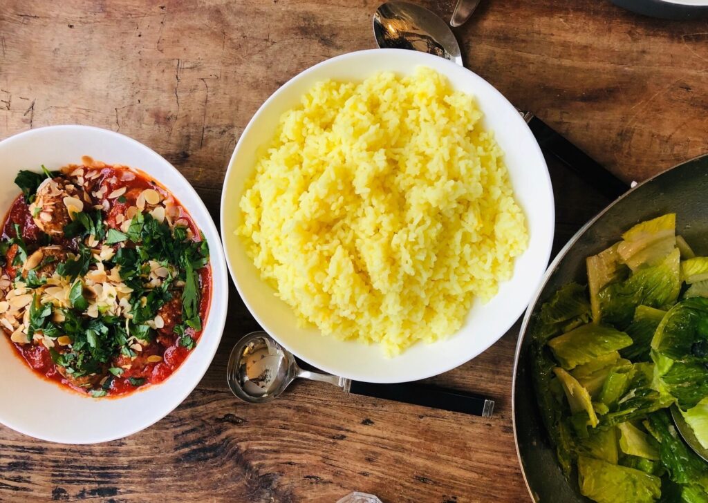 Albondigas met chorizo en amandel