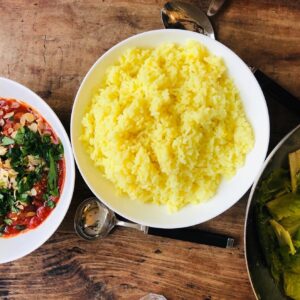 Albondigas met chorizo en amandel