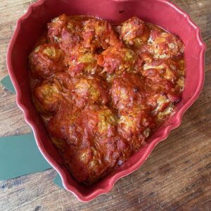 Harissa-gehaktballen met bulgursalade