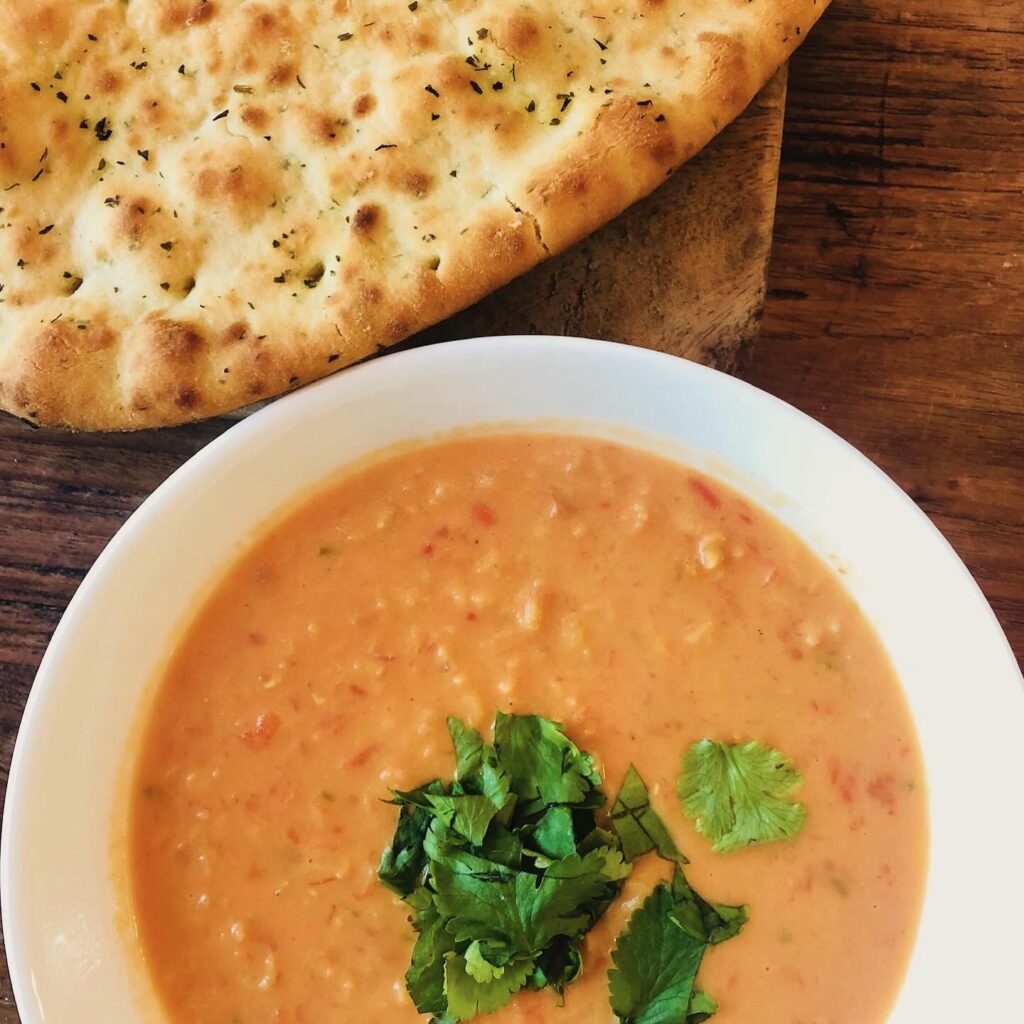 Linzensoep met kokos (v)