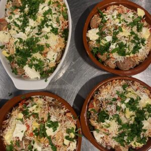 Orzo met gehaktballetjes